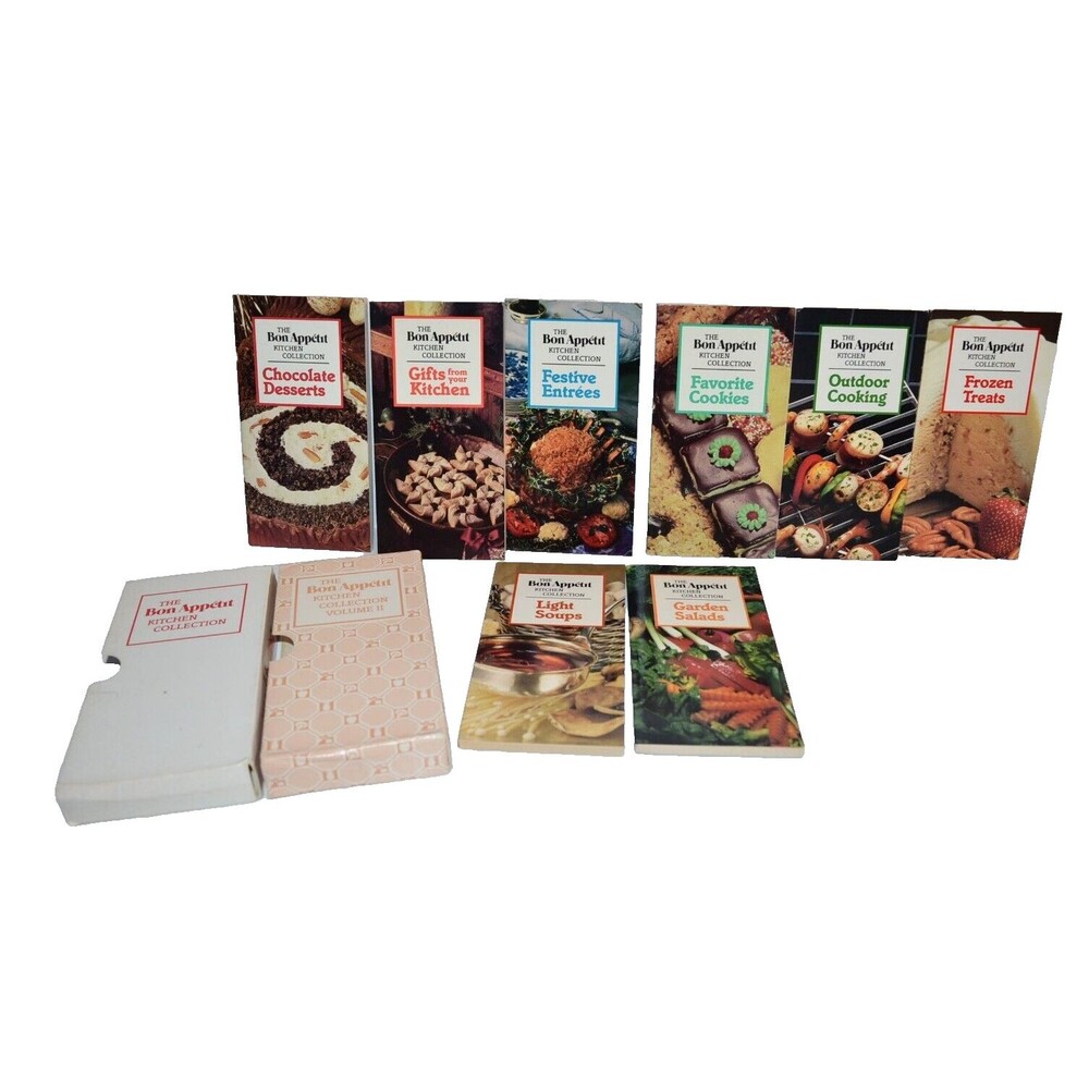 Vtg 8 pc  BON APPETIT Kitchen Collection Homestyle Cooking Cookbooks lot‎ 1980's
